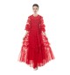 Princess-style long evening dress with a large tulle skirt 250203